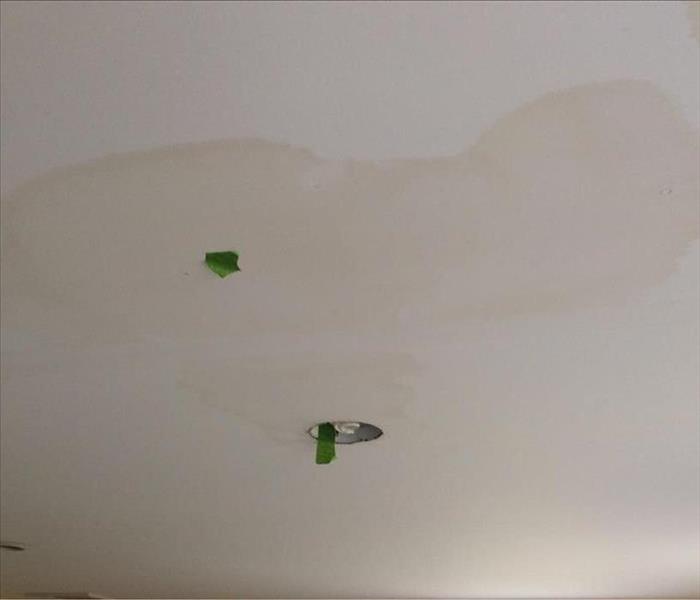 Water leak above a ceiling.